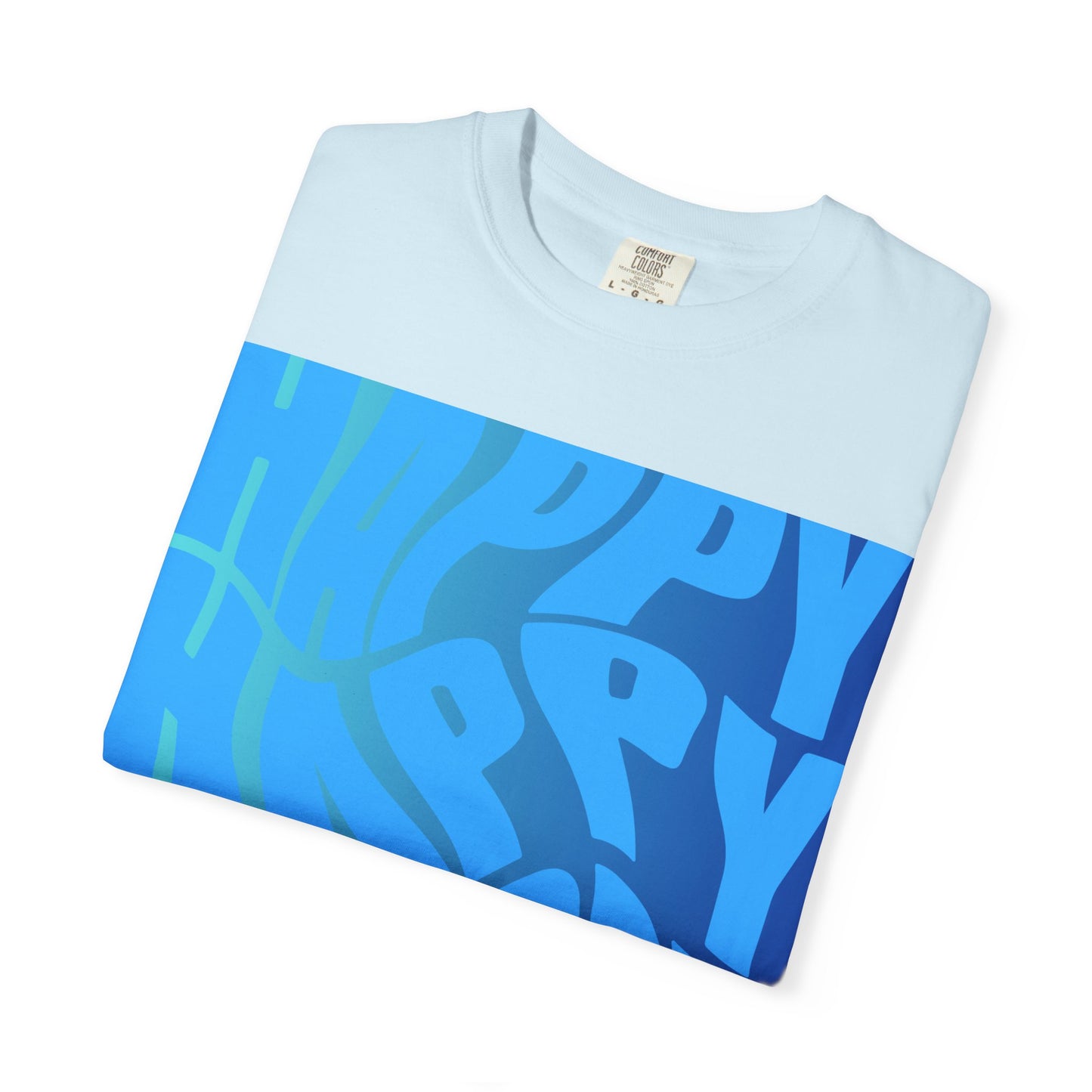 Happy Face Unisex Garment-Dyed T-shirt, Casual Wear, Graphic Tee, Gift for Friends, Summer Clothing, Positive Vibes