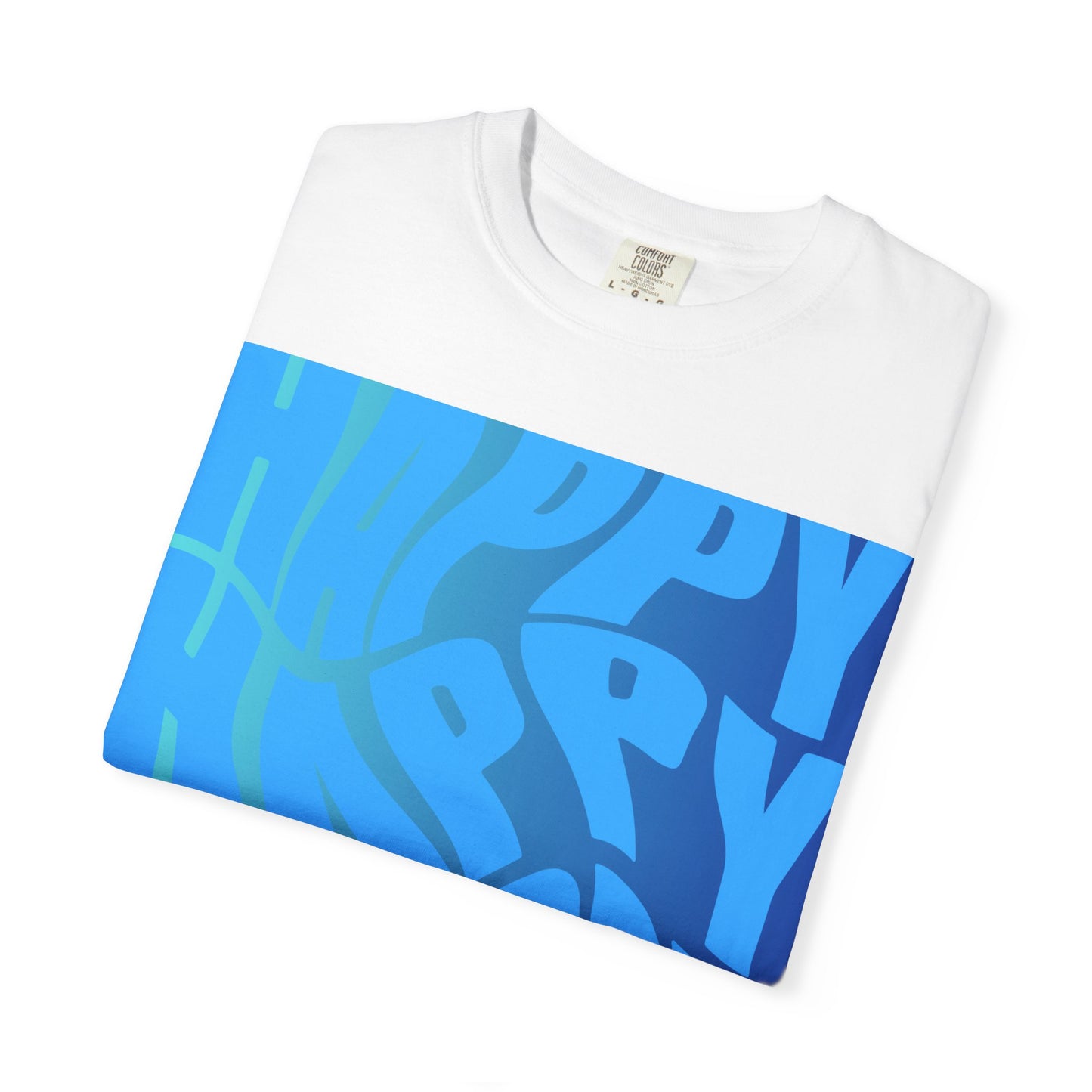 Happy Face Unisex Garment-Dyed T-shirt, Casual Wear, Graphic Tee, Gift for Friends, Summer Clothing, Positive Vibes