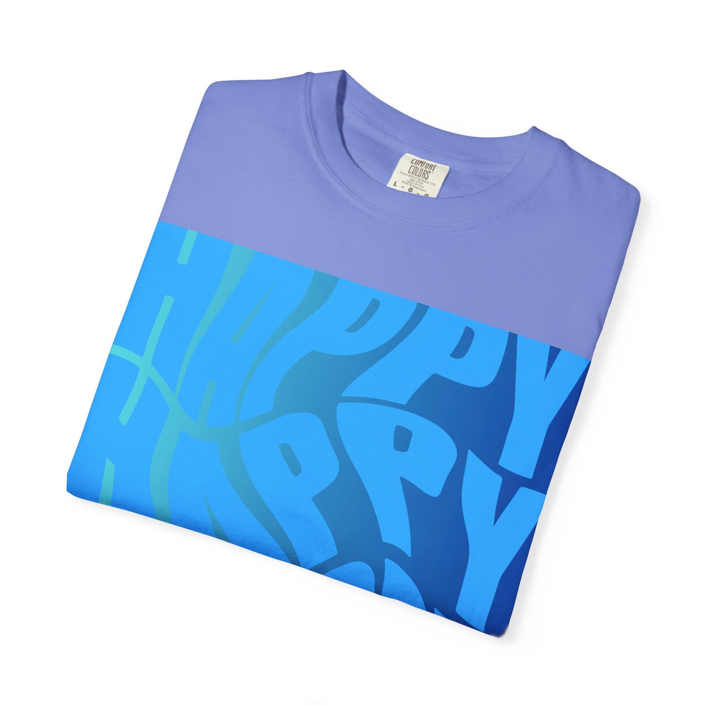 Happy Face Unisex Garment-Dyed T-shirt, Casual Wear, Graphic Tee, Gift for Friends, Summer Clothing, Positive Vibes