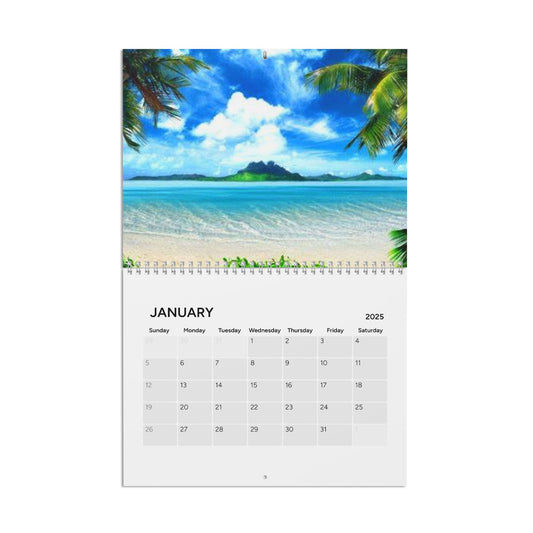 2025 Wall Calendar with Beautiful Nature Scenes, Tropical Vibes, Gift for Nature Lovers, Home Decor, Planning
