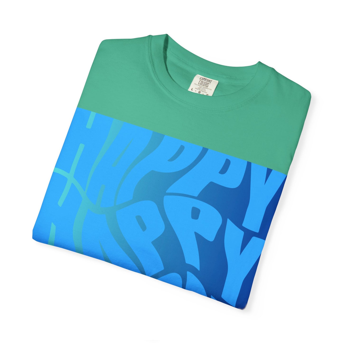 Happy Face Unisex Garment-Dyed T-shirt, Casual Wear, Graphic Tee, Gift for Friends, Summer Clothing, Positive Vibes