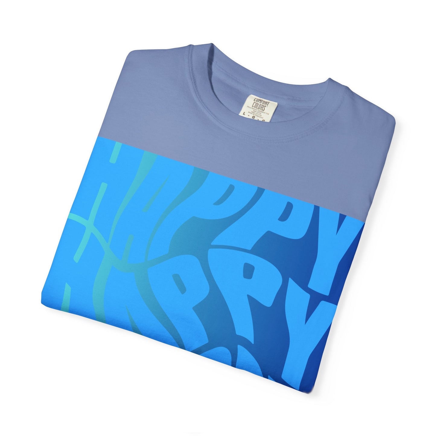 Happy Face Unisex Garment-Dyed T-shirt, Casual Wear, Graphic Tee, Gift for Friends, Summer Clothing, Positive Vibes