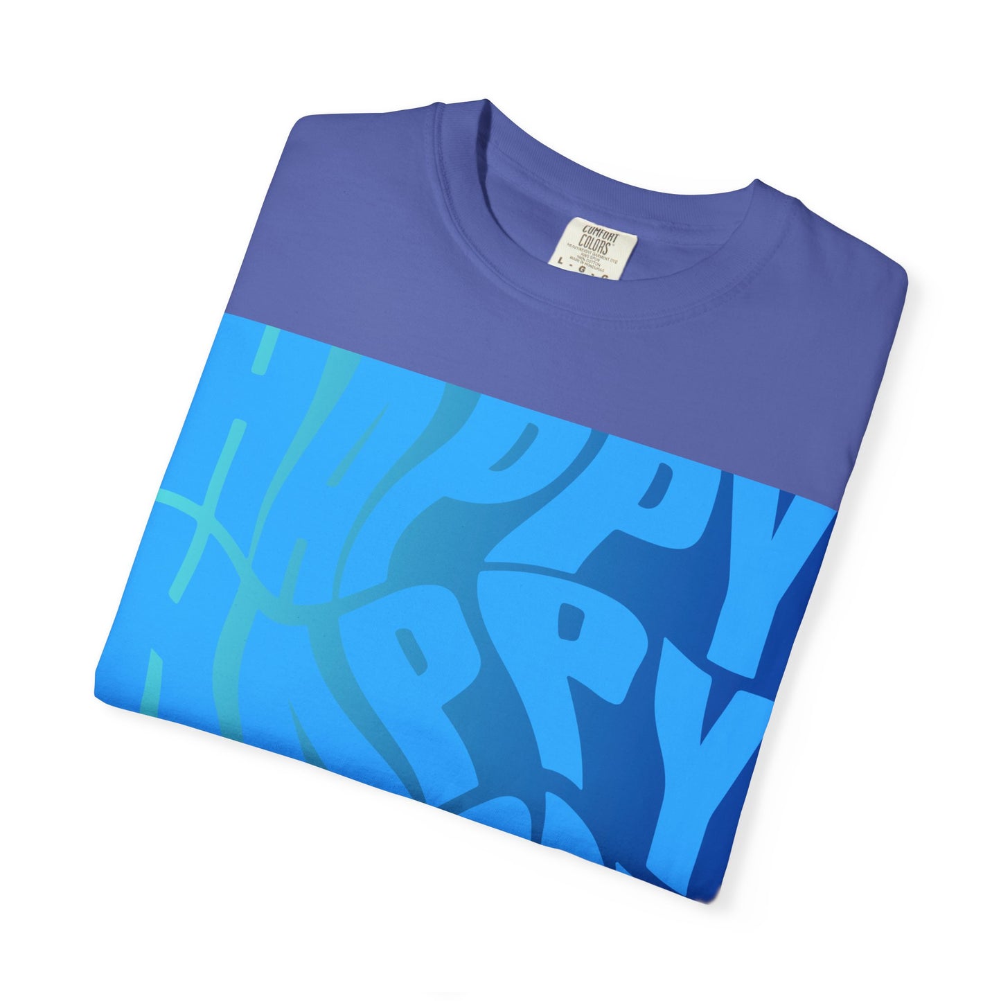 Happy Face Unisex Garment-Dyed T-shirt, Casual Wear, Graphic Tee, Gift for Friends, Summer Clothing, Positive Vibes