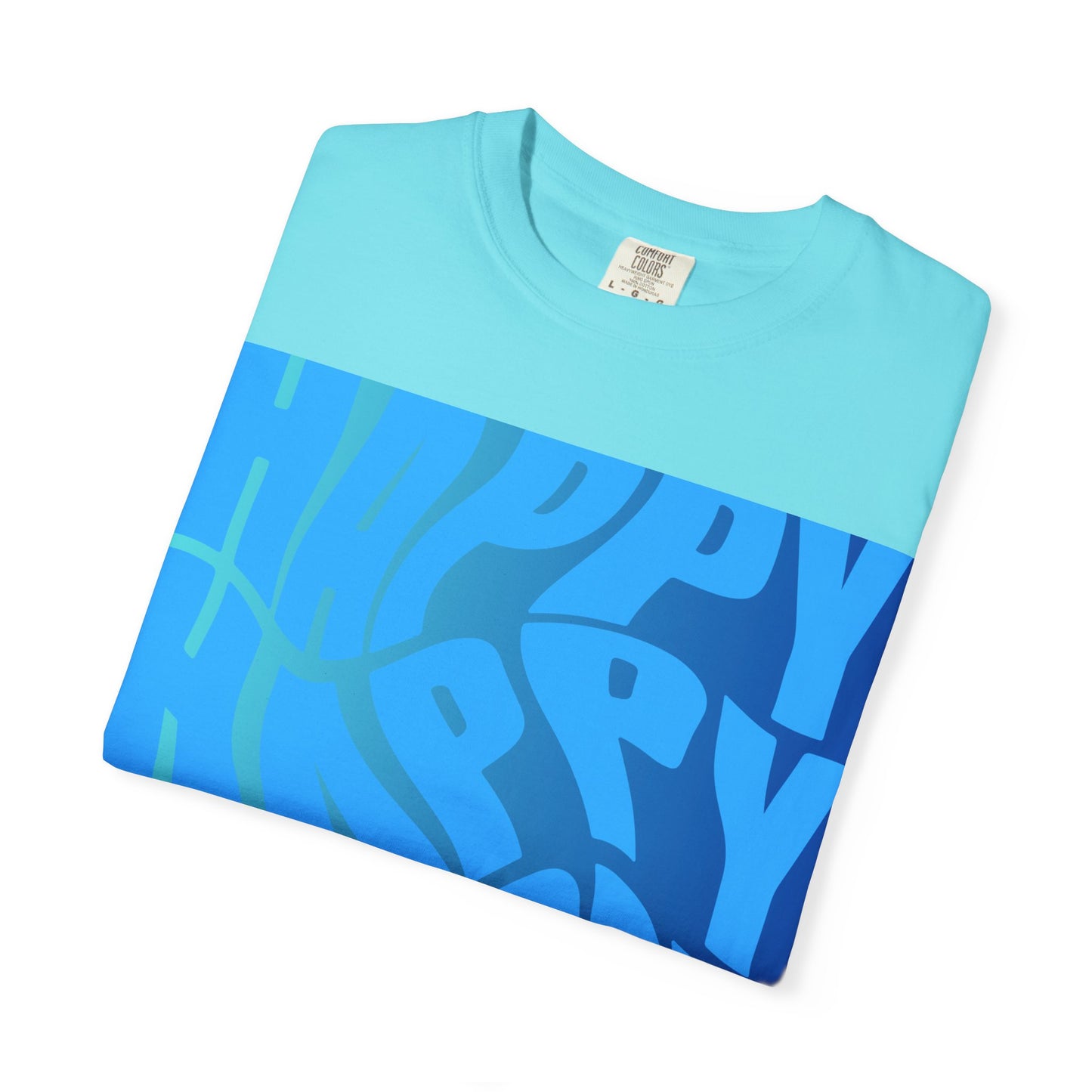Happy Face Unisex Garment-Dyed T-shirt, Casual Wear, Graphic Tee, Gift for Friends, Summer Clothing, Positive Vibes