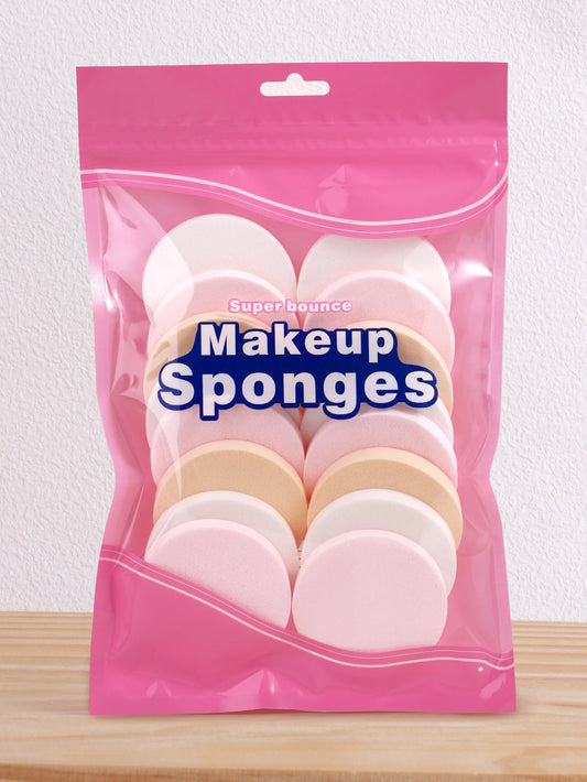 16/ Pack, colorful dry and wet makeup powder puffs