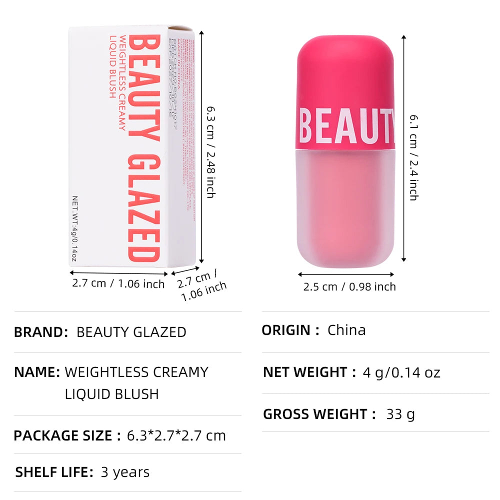 Beauty Glazed Liquid Blush 5 Colors