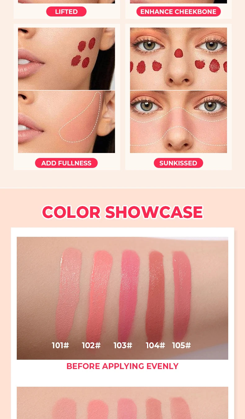 Beauty Glazed Liquid Blush 5 Colors